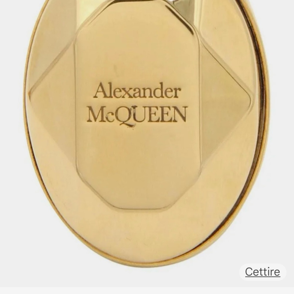 Alexander McQueen Gold Oval Brooch
